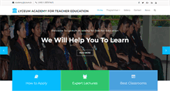 Desktop Screenshot of lyceumteachersacademy.org